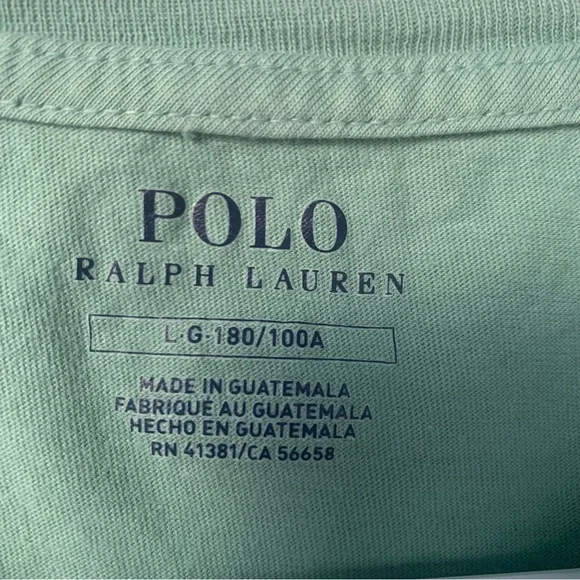Polo by Ralph Lauren (Large) Sage Green Short Sleeve Tee - Picture 3 of 4
